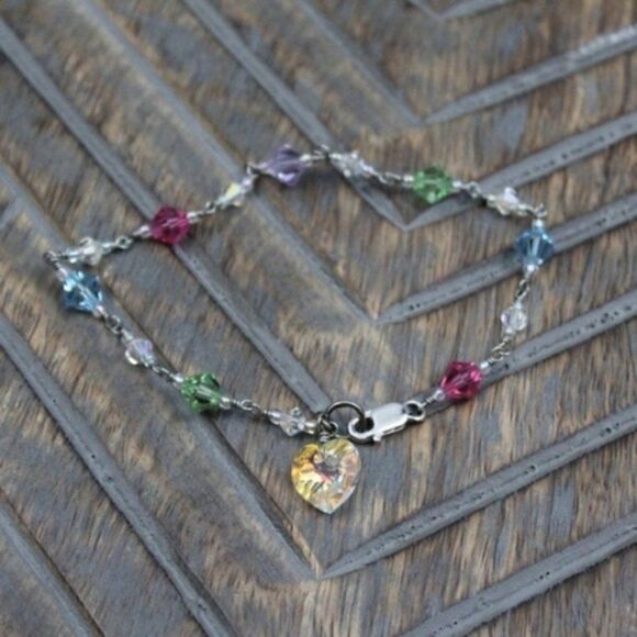 Crystal Heart Bracelet Multicolored  - Picture 1 of 5